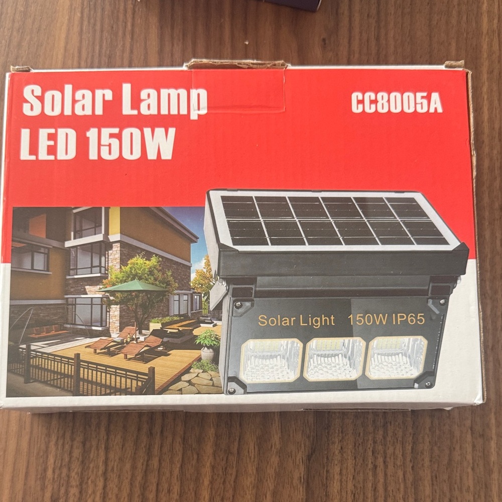 Solar Light 150W IP65 LED Lamp - Black